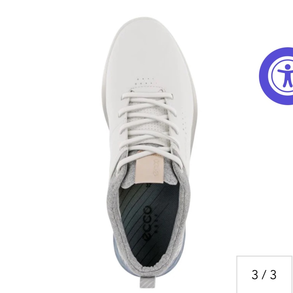 ECCO Golf Shoes S-Three Golf Shoe Women ‘s White Mirage - Picture 3 of 7